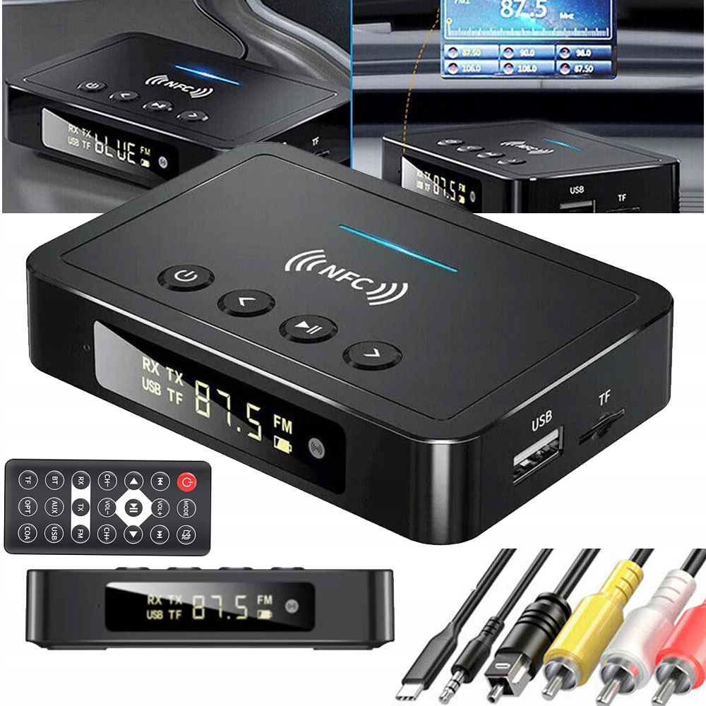 NFC BLUETOOTH 5,0 TRANSMITER ADAPTER AUDIO, ADAPTER BLUETOOTH SYSTEM STEREO