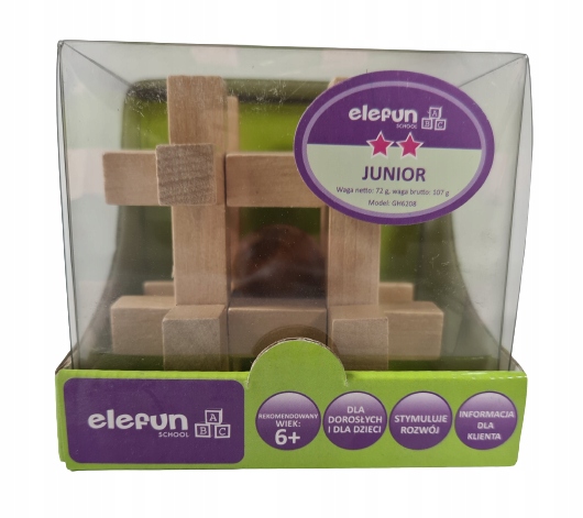 

ElEFUN Drewniana Gra Logiczna Model 3