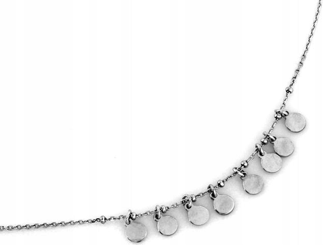 Stříbrný náhrdelník 925 s přívěsky z kulatých plechů r44 celebrity