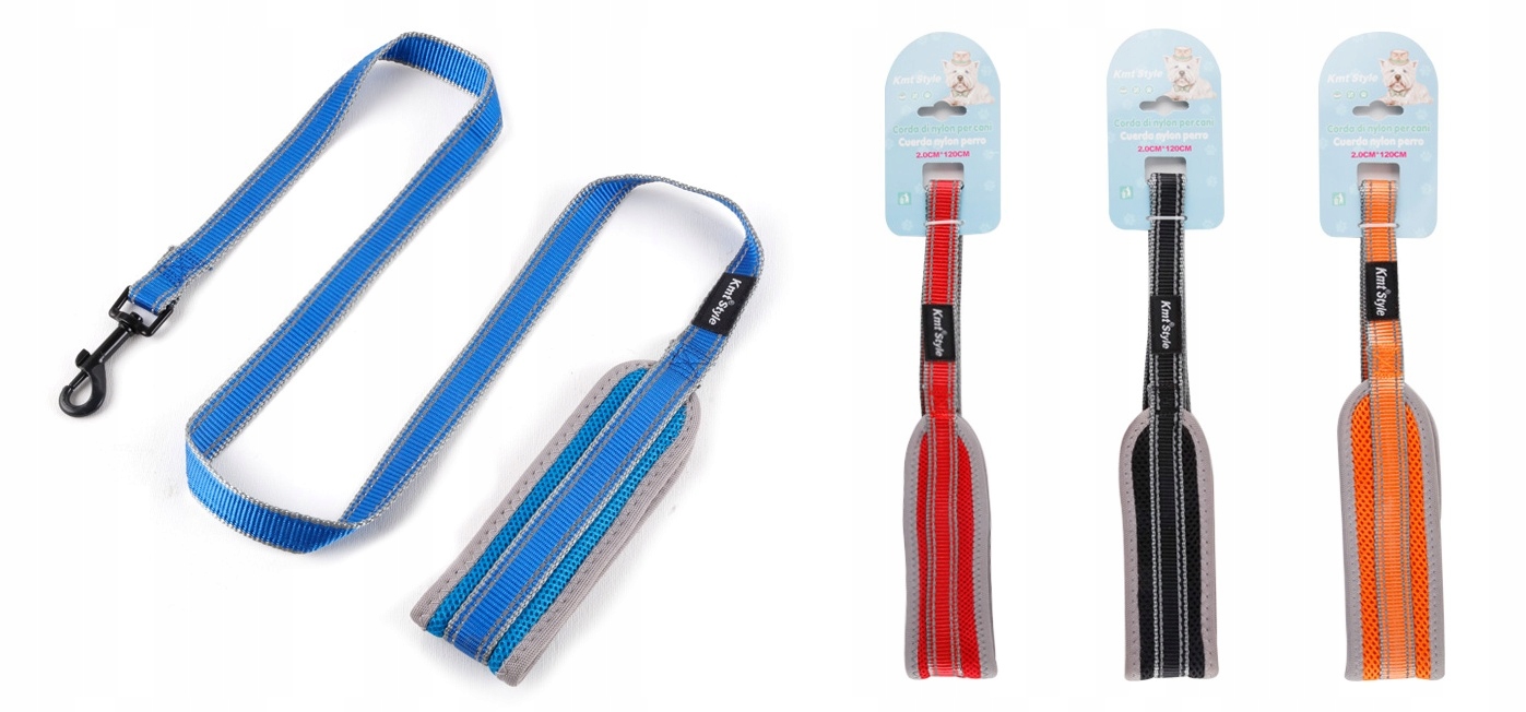 

Mocna Smycz Odblaskowa 2X120