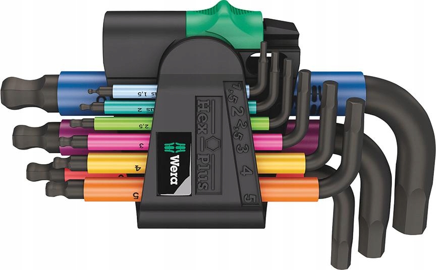 Wera 950/9 Klucze imbusowe L krótkie Hex+ 1,5-10mm