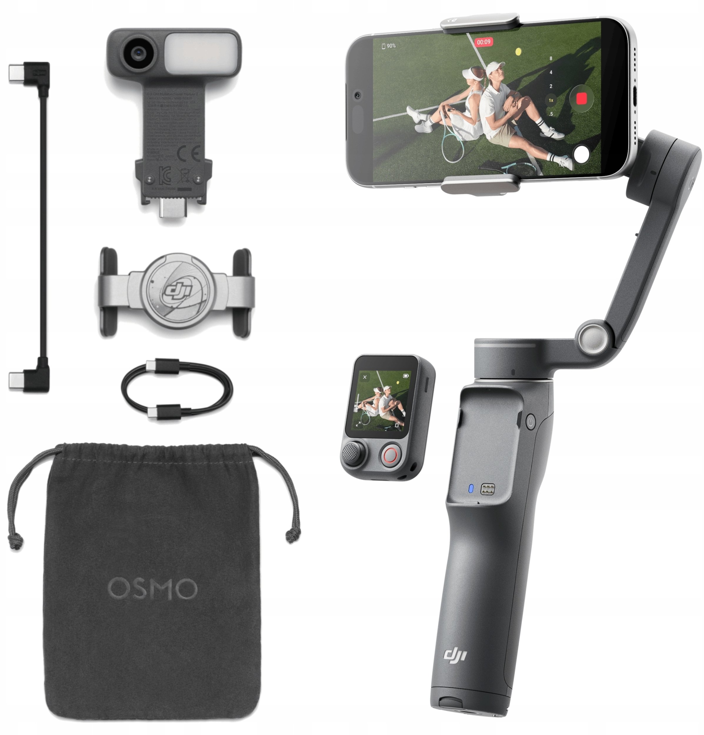 Gimbal Dji Osmo Mobile 8P Advanced Tracking Combo Czarny