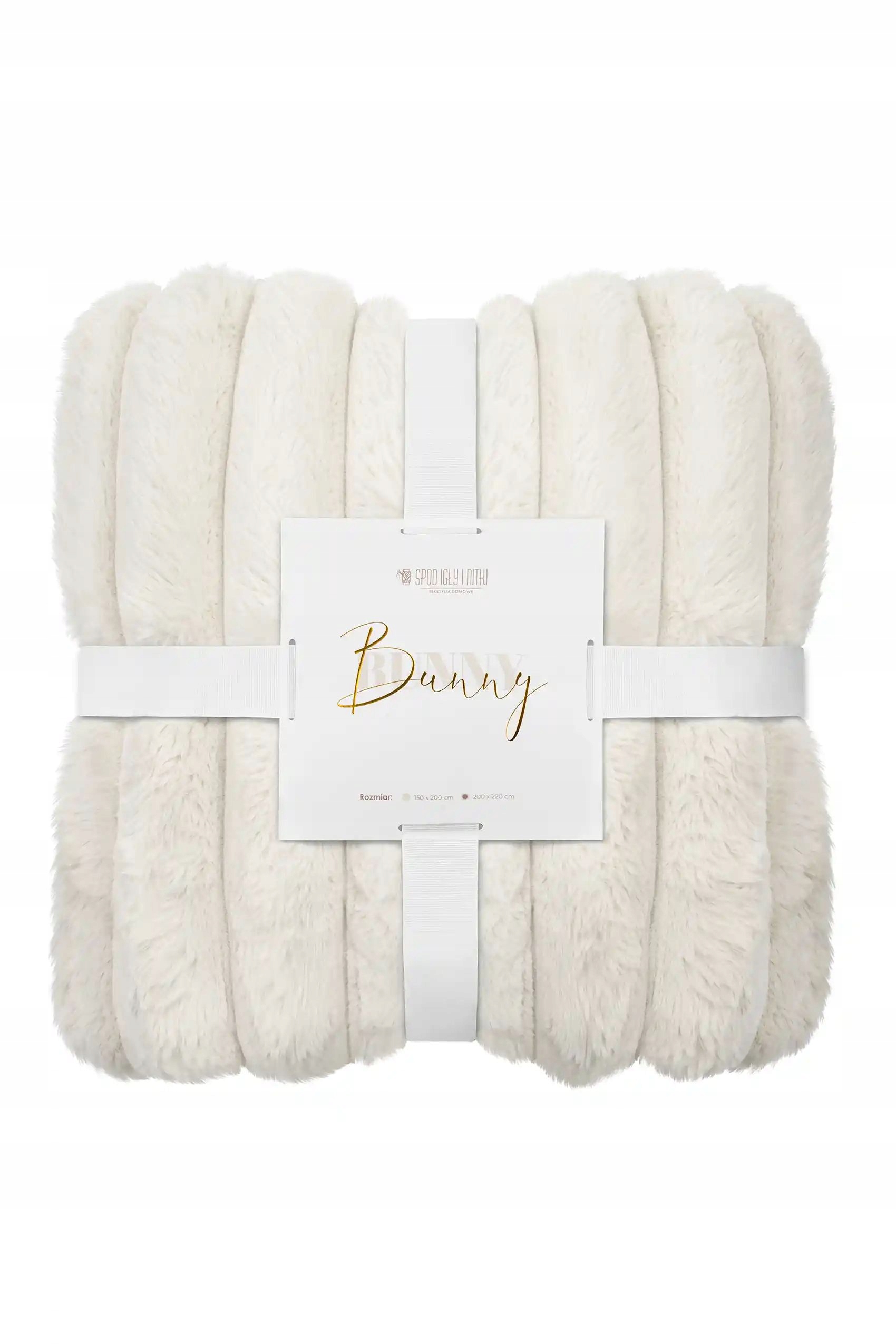 Deka Bunny 200x220 krémová Hrubá kožušinová nadýchaná