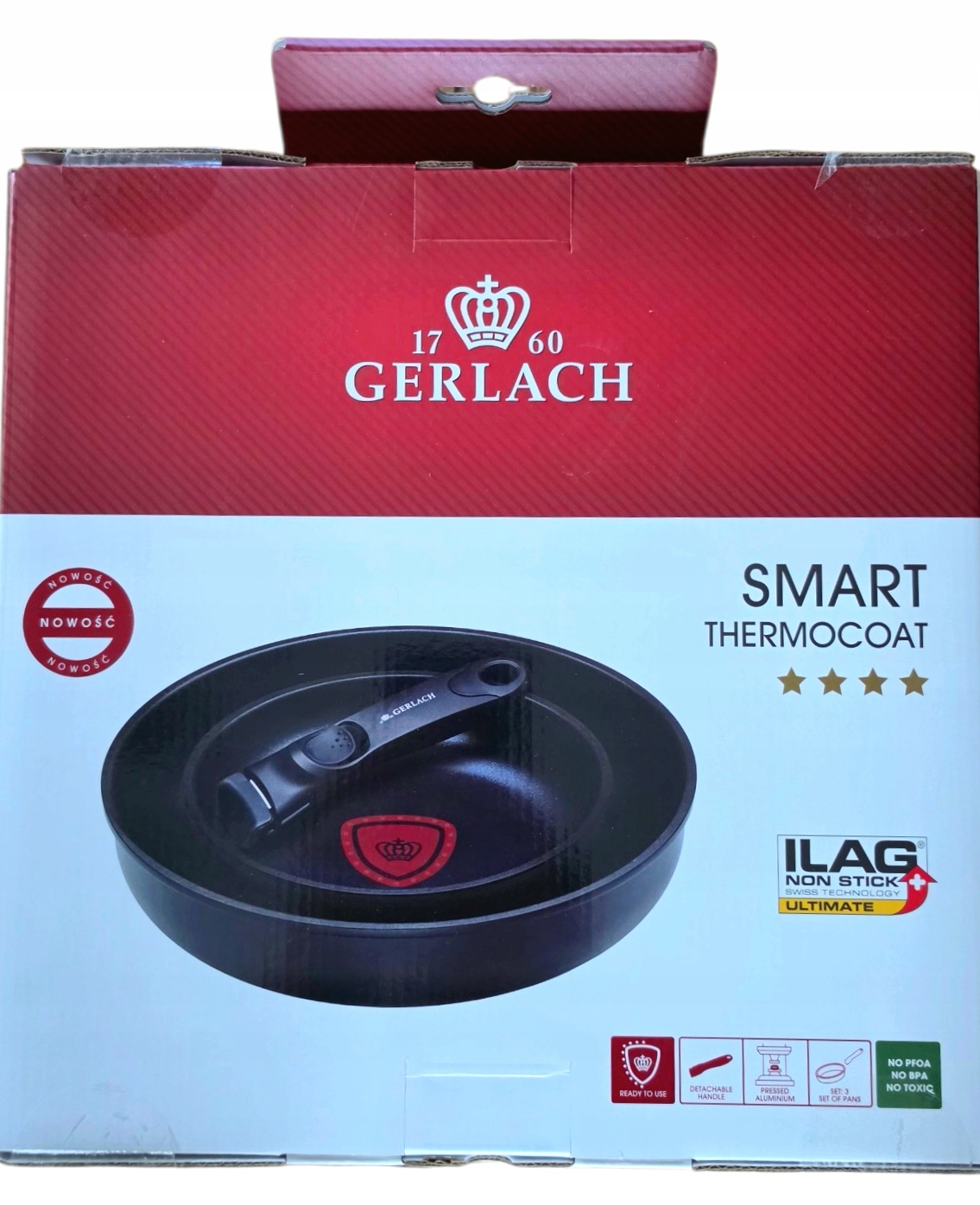 Gerlach zestaw patelni Smart Thermocoat 20/28 cm 3 Elementy