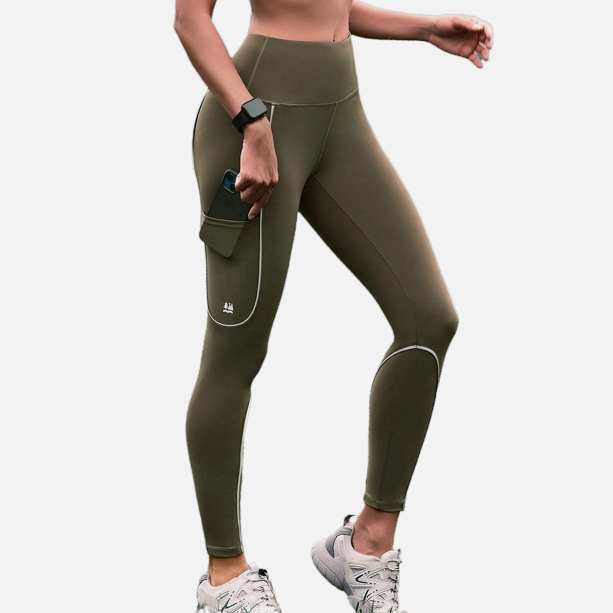 Legginsy Outdoorowe Z Odblaskami I Kieszeniami Do Ćwiczeń XL 42