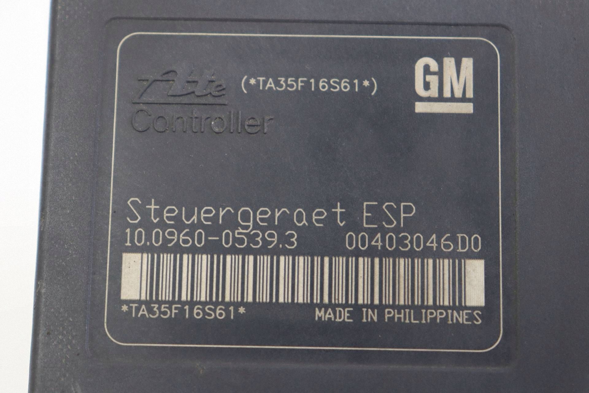 OPEL ASTRA H III pump ABS control unit 13213610AL 10.0960-0539.3