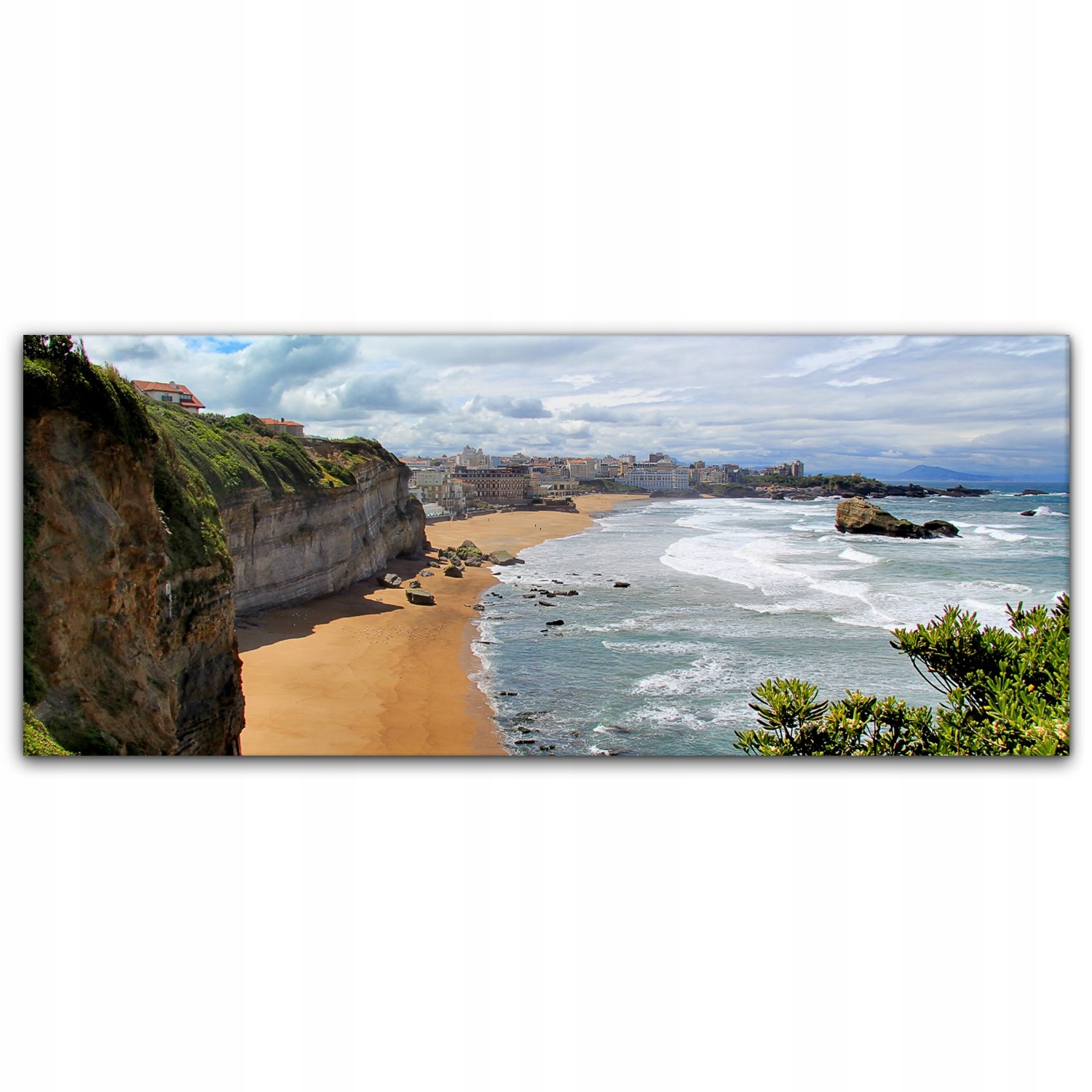 

Obraz na płótnie z foto 125x50 Plaża Fale Wybrzeże