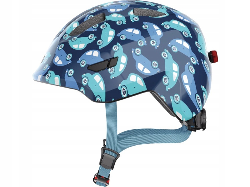 Kask rowerowy Abus Smiley 3.0 Led Car Granatowy dla Dzieci (rozmiar S)