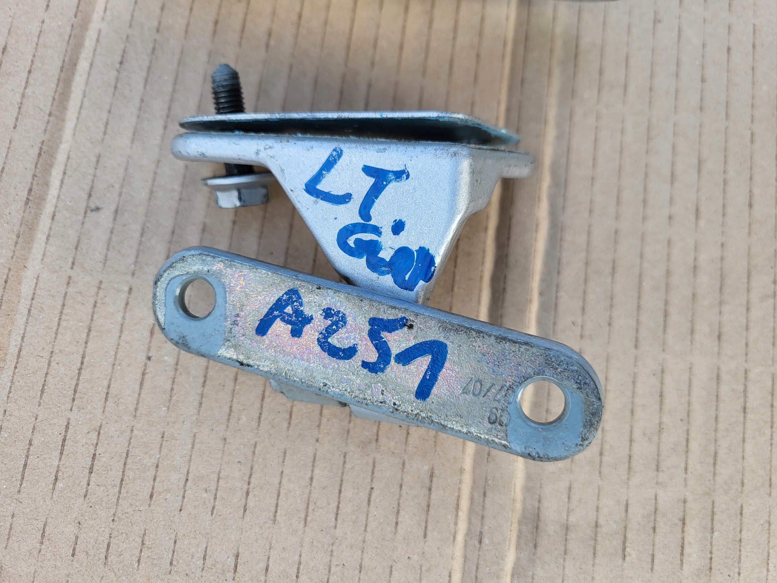 hinge X2 door left front GORA DOL MERCEDES R W251 OE silver
