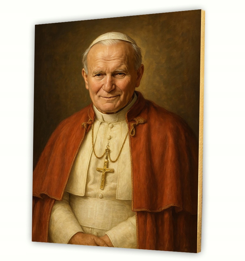Papež svatý Jan Pavel II. Náboženský obraz 30x40 cm na plátně dárek #902