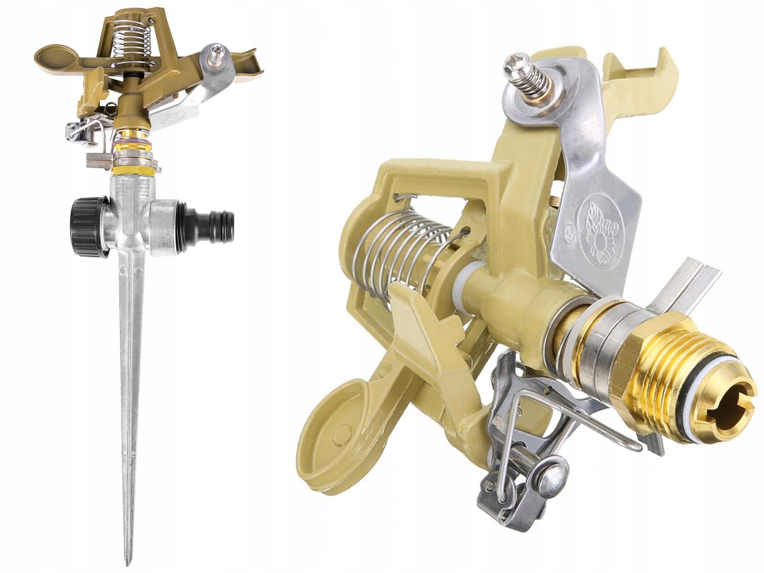 ZRASZACZ OGRODOWY PULSACYJNY WBIJANY METALOWY 360 OBROTOWY ROTACYJNY OGRODU Marka inna