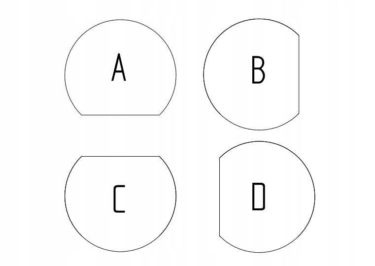 LUSTRO PÓŁOKRĄGŁE ZE ŚCIĘTYM BOKIEM LED 80CM Typ lustra ścienne