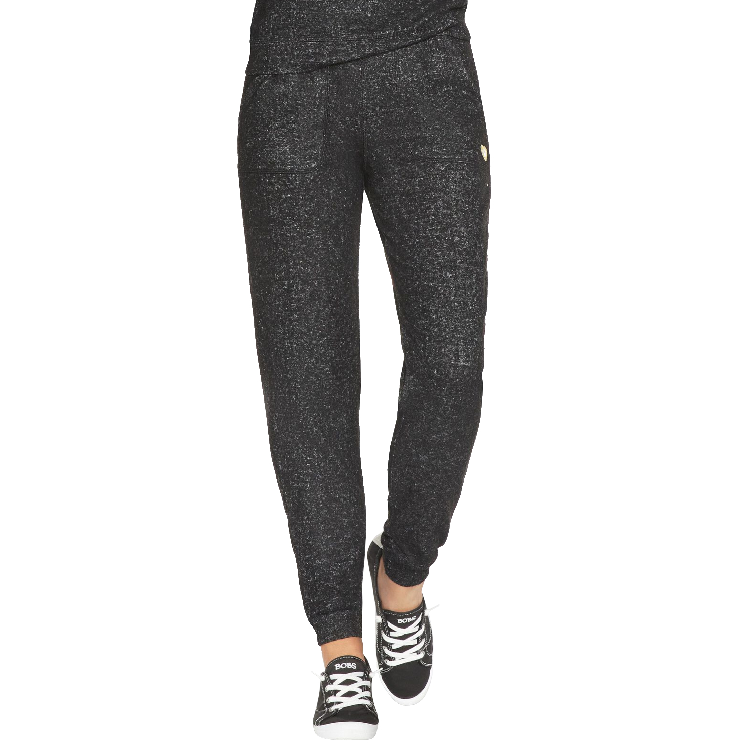 Skechers Bobs Heart Cozy Jogger [XL] Dámské kalhoty Polyester Šedá