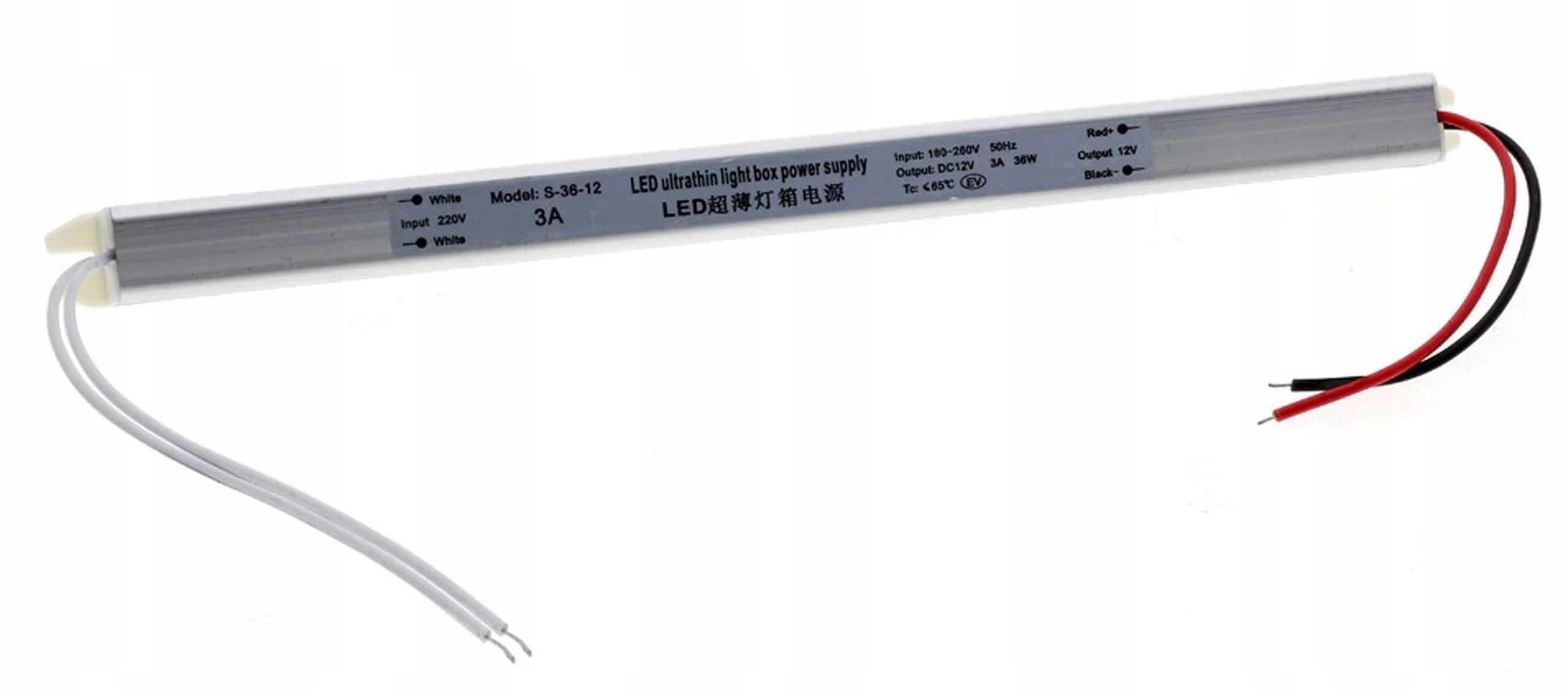 

Zasilacz Led impulsowy Ultra Slim 3A 12V 36W
