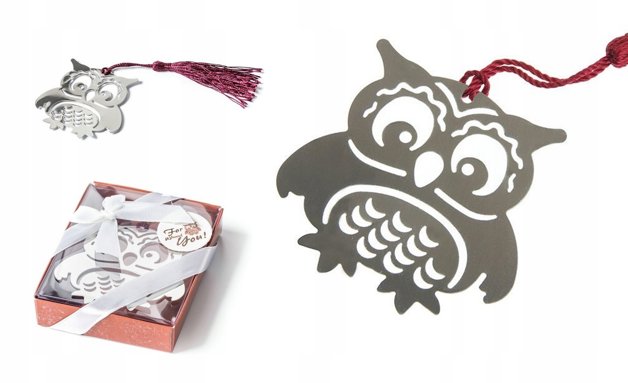 

Zakładka do książek Sowa metalowa Sówka z Frędzlem