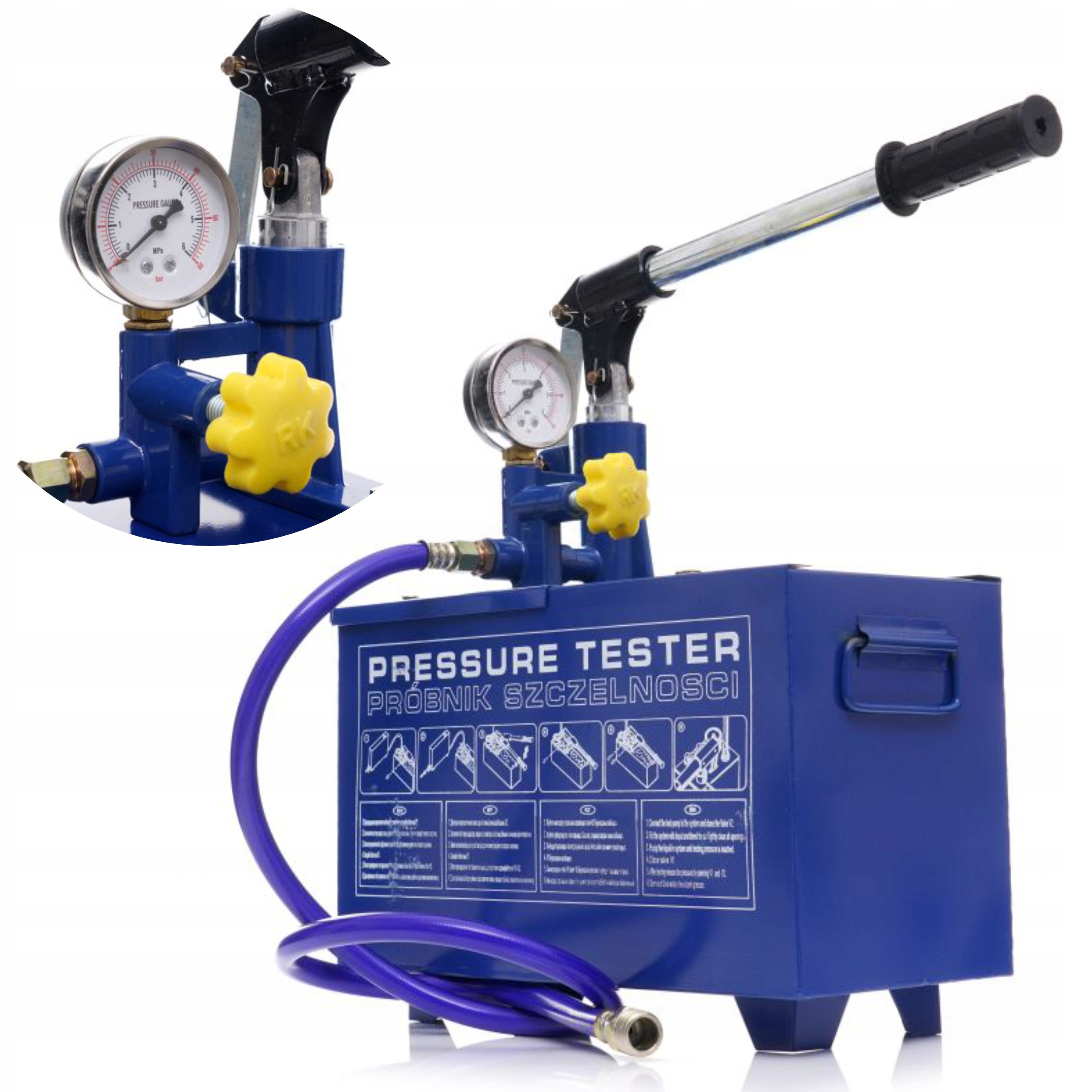 Pompa Kontrolna Do Prób Ciśnieniowych Ręczna Do Szczelności 0-40KG 30ML 12L