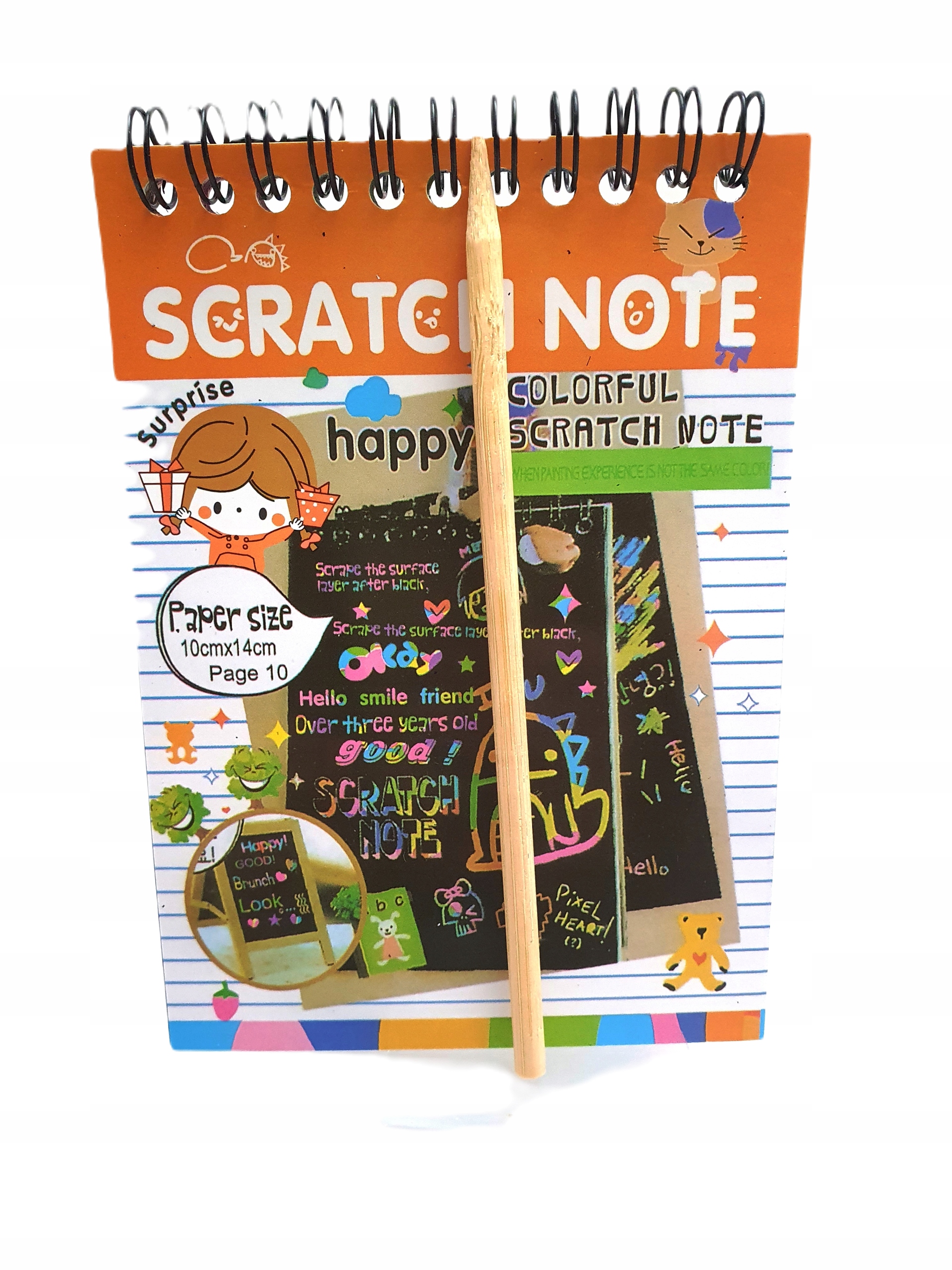 Kolorowanka wydrapywanka kreatywna ZDRAPYWANKA karty zdrapka notes 10x14cm