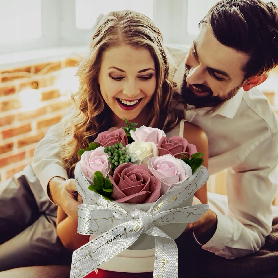 FLOWERBOX KWIATY MYDLANE BUKIET KWIATÓW W PUDEŁKU FLOWER BOX RÓŻE Marka inna