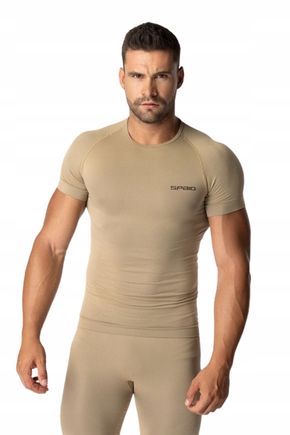Spaio Koszulka termoaktywna z krótkim rękawem Alpha piaskowa r. XL