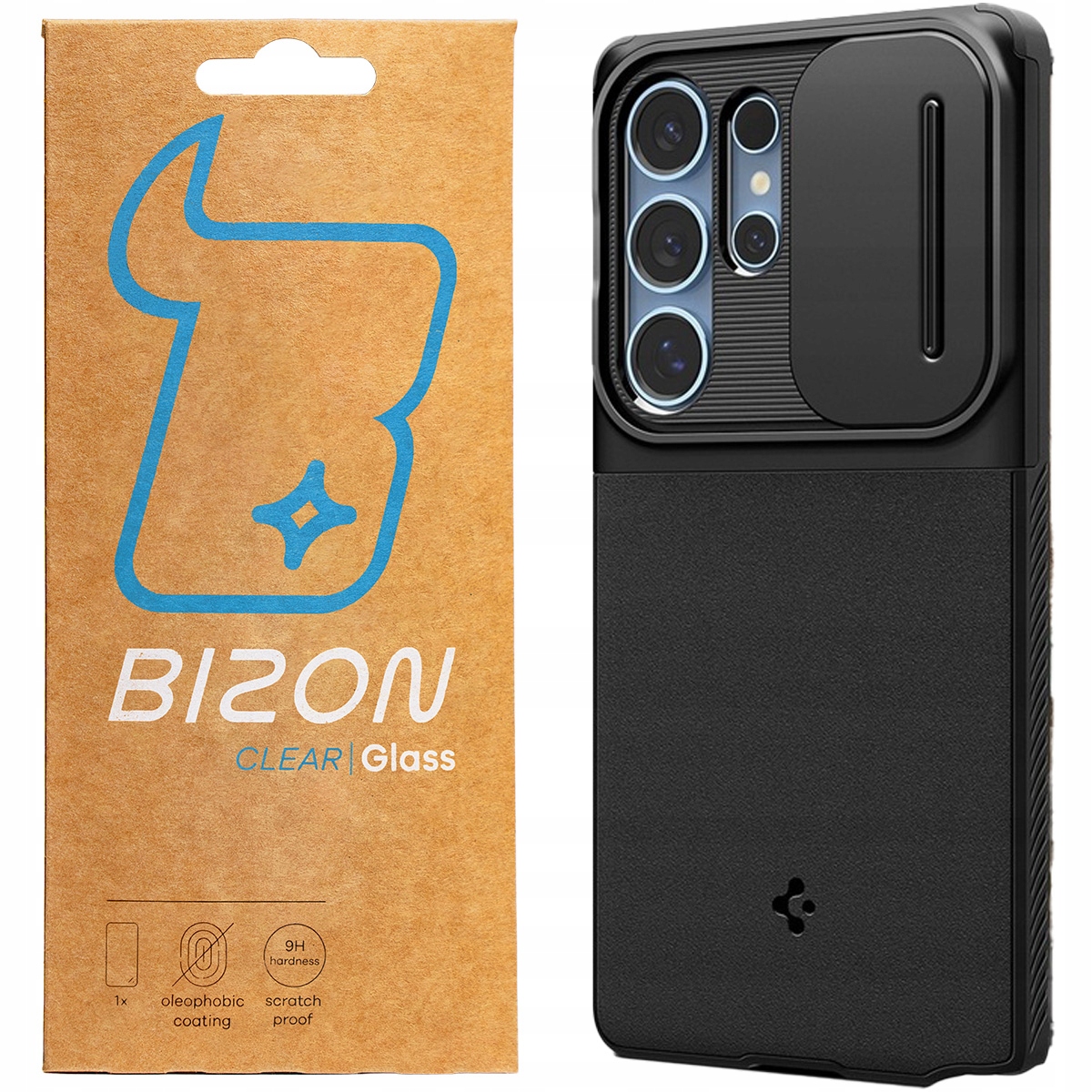Pouzdro sklo pro Samsung Galaxy S25 Ultra, Spigen Bizon kryt sada