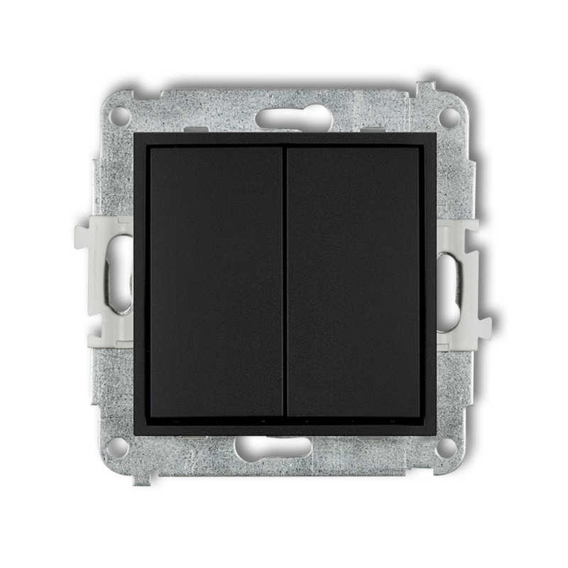 

Czarny matowy włącznik 2x 12MWP-2 Deco Mini Karlik