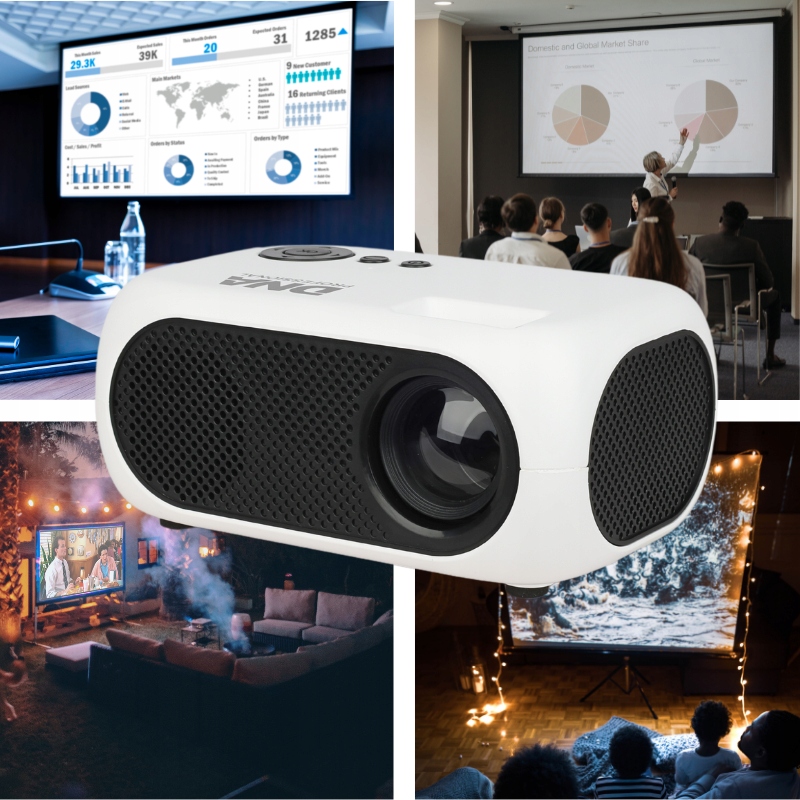 PROJEKTOR RZUTNIK HDMI USB FULL HD PRZENOŚNY DO TELEFONU KOMPUTERA TV BOX EAN (GTIN) 35905817990987