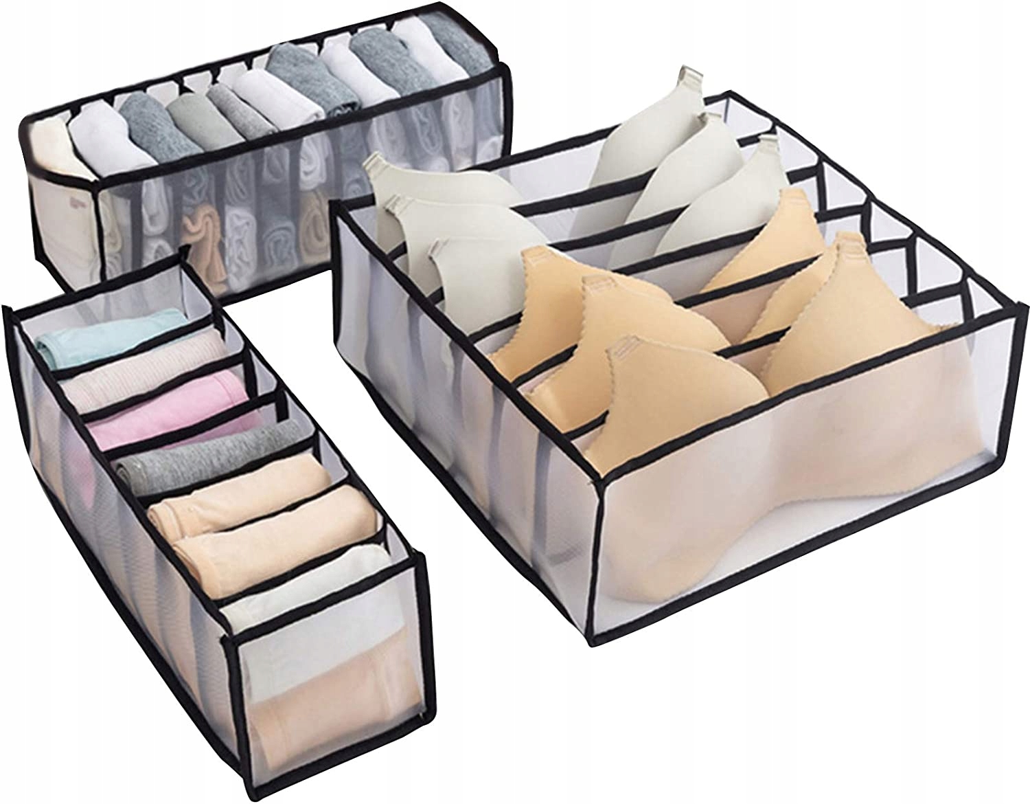 

Zestaw 3 Szt Organizer Do Szaf Szuflad Na Bieliznę