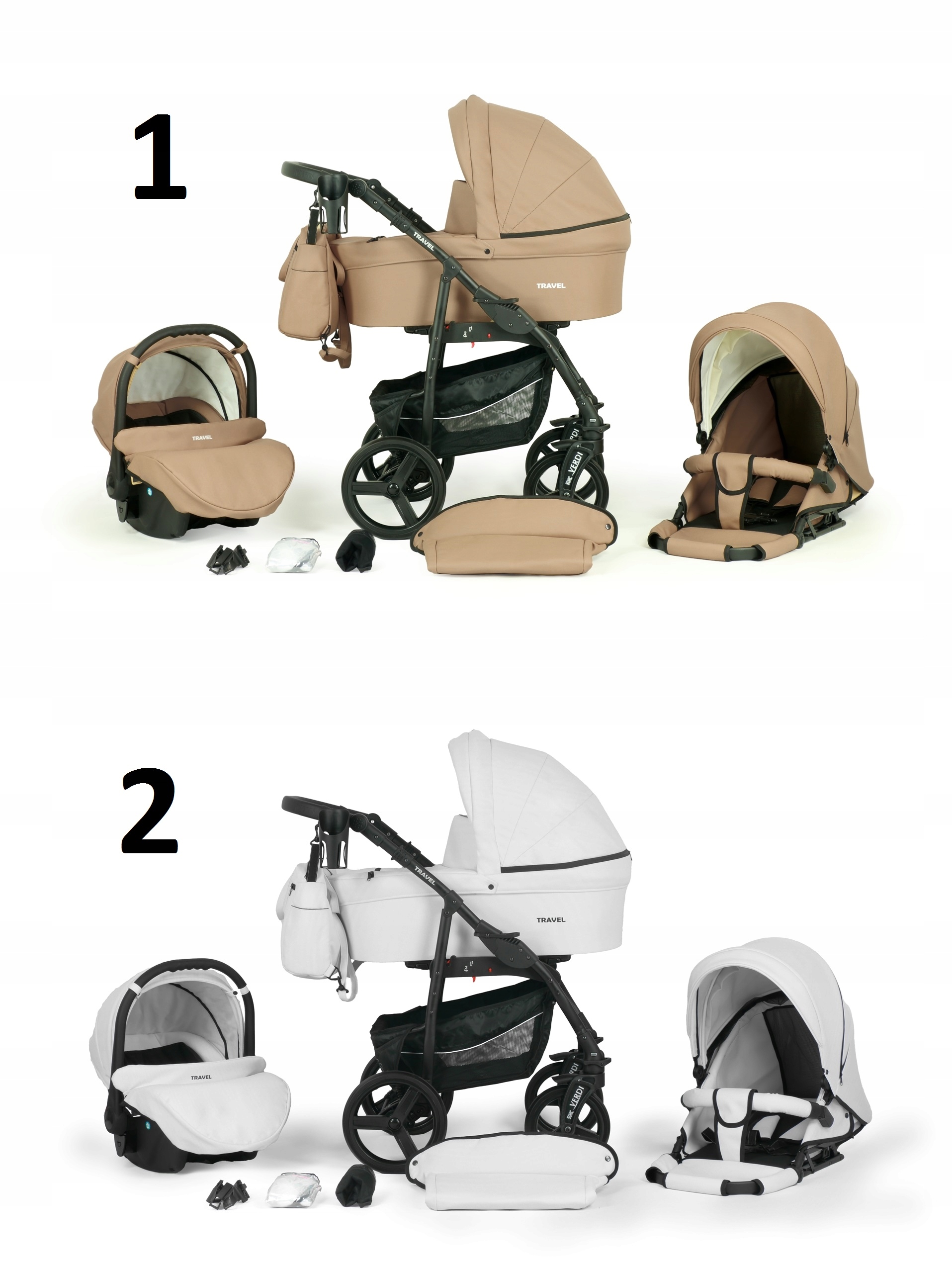 WÓZEK DZIECIĘCY VERDI TRAVEL 4W1+ TORBA + AKCESORIA Marka Verdi