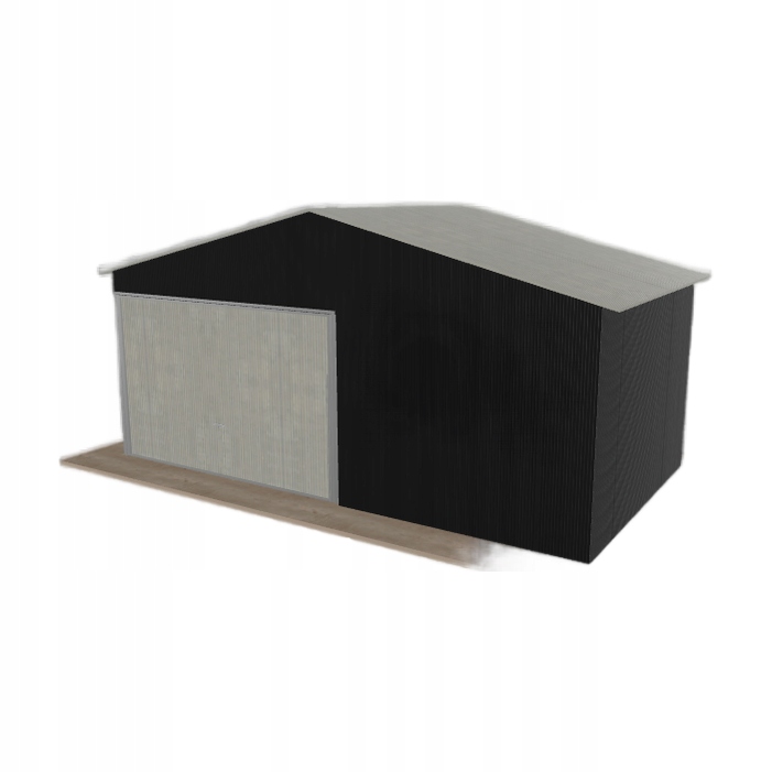 Plechová garáž 5.5 x 3 m jednopolohová, dvouspádová, černá