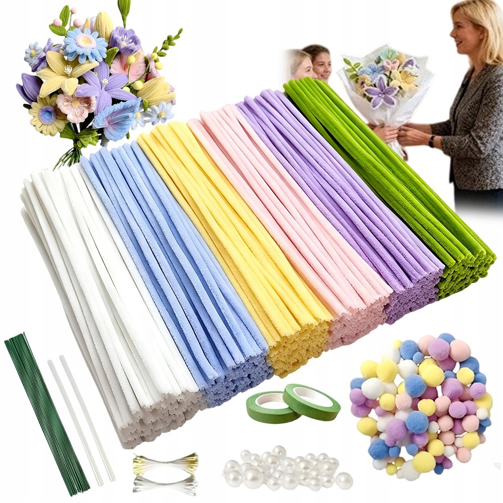 Sada Pro Ruční Práce 500KS Kytice Růže Tulipány Slunečnice Diy