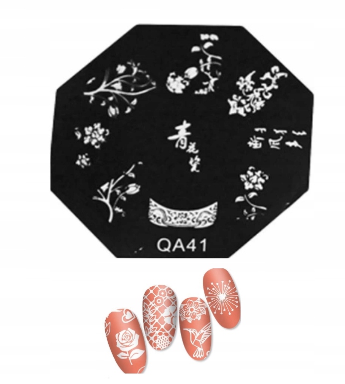 BLASZKA DO STEMPELKÓW ZDOBIENIE PAZNOKCI HYBRYD PŁYTKA WYPRZEDAŻ