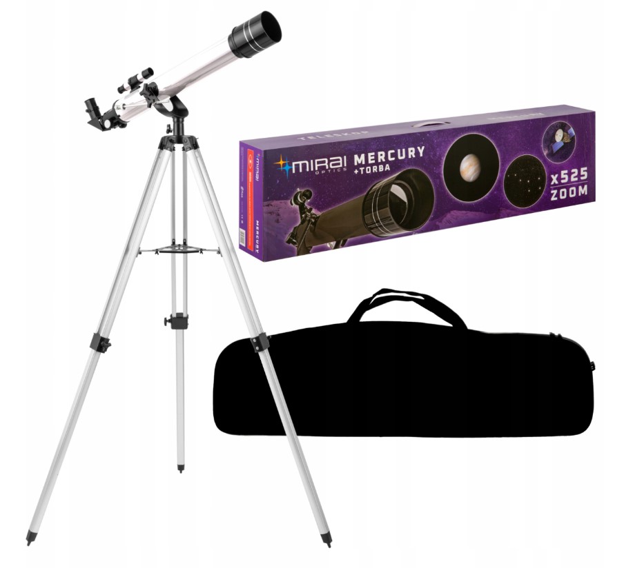 Teleskop Mirai Optics Mercury Refrakcyjny Filtry Zoom 525x 700 mm