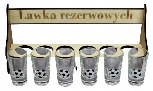 

Stojak Ławka Rezerwowych +kieliszki Piłka Urodziny