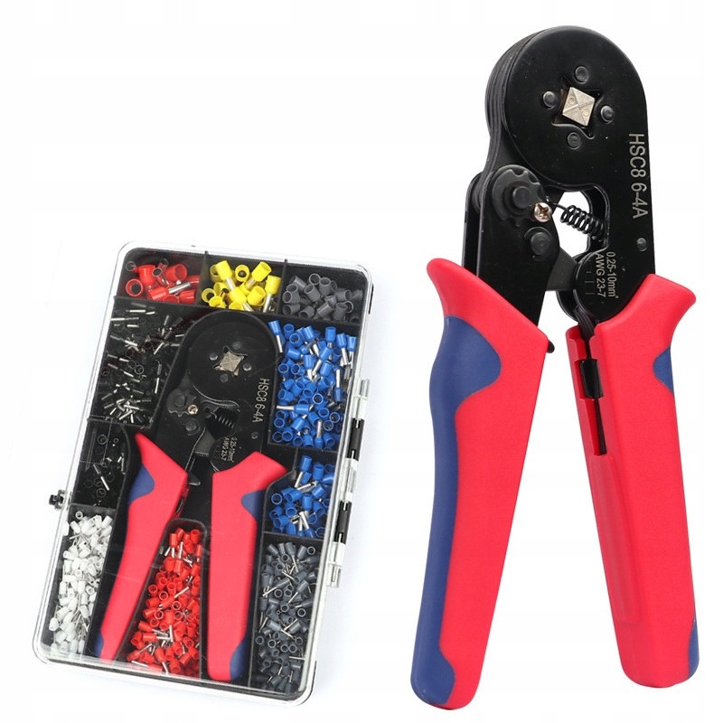 Zaciskarka Omega ZESTAW ZACISKARKA + 1200 SZTUK TULEJEK KOMPLET 0,25 mm² - Maksymalny przekrój przewodu 10 mm²