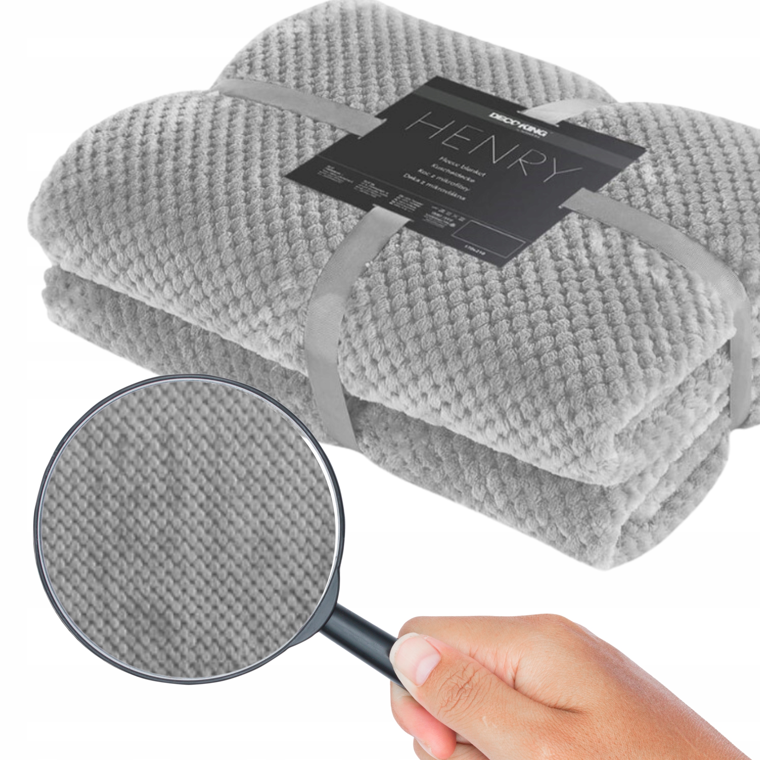 MIĘKKI KOC NARZUTA PLED NA ŁÓŻKO MIKROFIBRA ŻAKARD