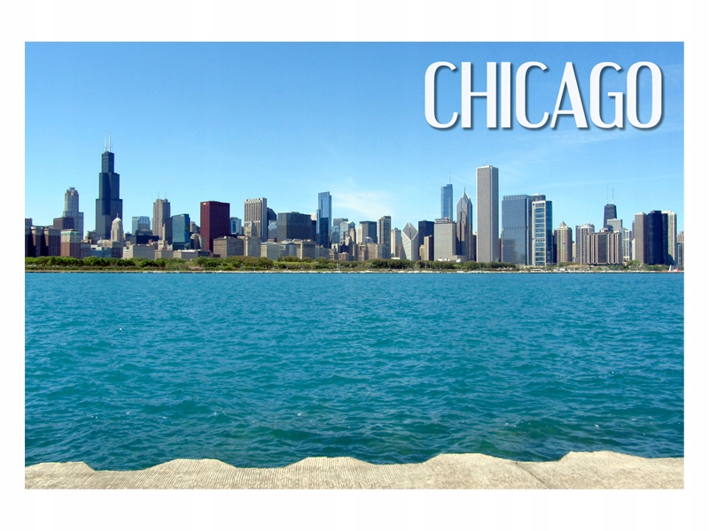 

Chicago Skyline Widok Magnes na lodówkę