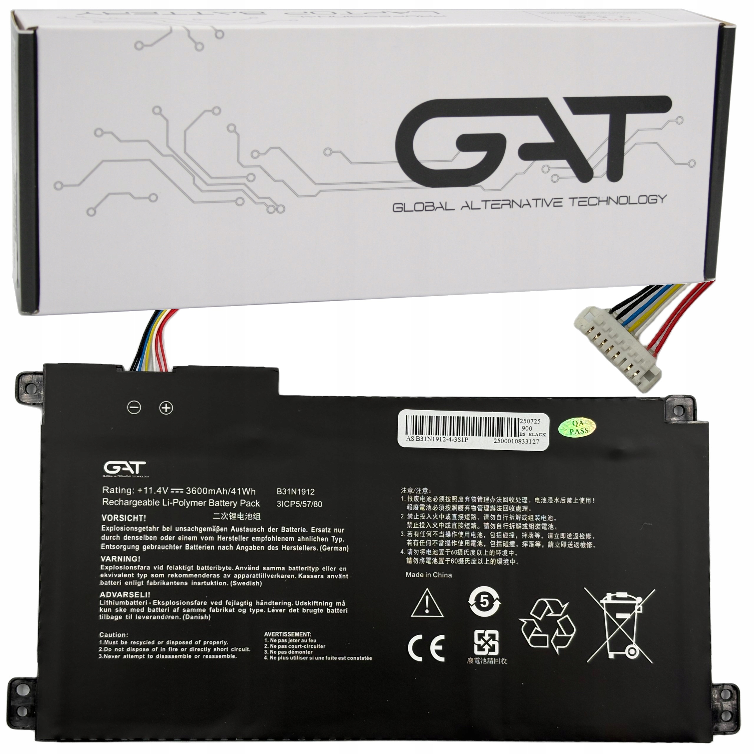 Bateria B31N1912 C31N1912 Do Asus Vivobook 14 E410MA L410MA L510MA E510KA
