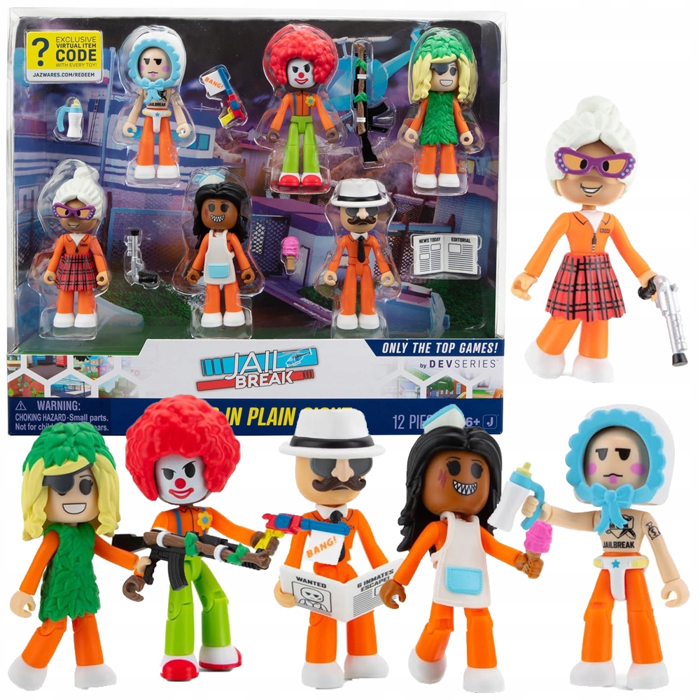 „Roblox Jailbreak“ figūrėlių rinkinys (6 figūrėlės + originalus internetinis kodas)