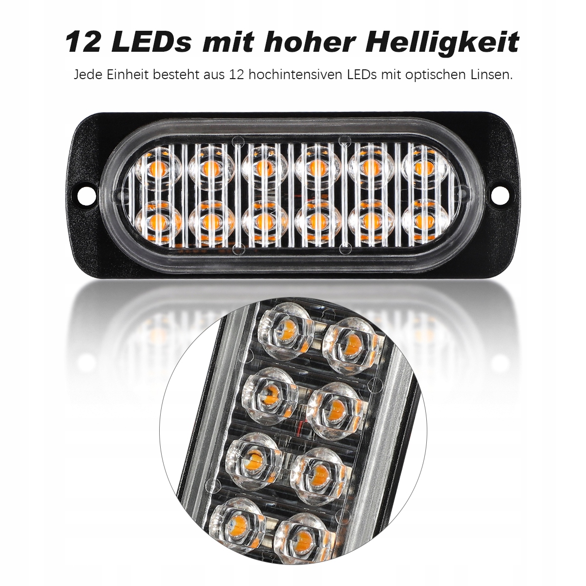 Lampa OSTRZEGAWCZA LED STROBOSKOP Pilot 12v-24v 4x Numer katalogowy części 4059457177175