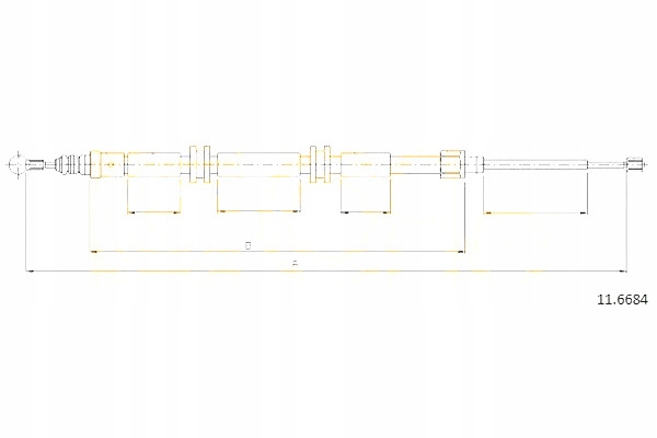 Cofle трос тормоза ручного renault KANGOO / GRAN