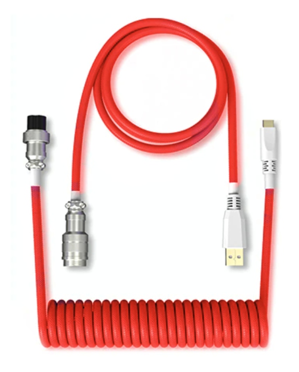 Kabel Zvinutý Aviator Materiál type-c Usb Red