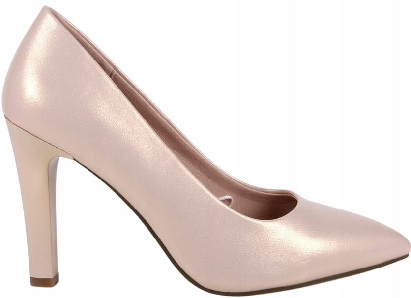 CZÓŁENKA DAMSKIE SZPILKI NA SŁUPKU NUDE PERŁOWE 38 Marka inna