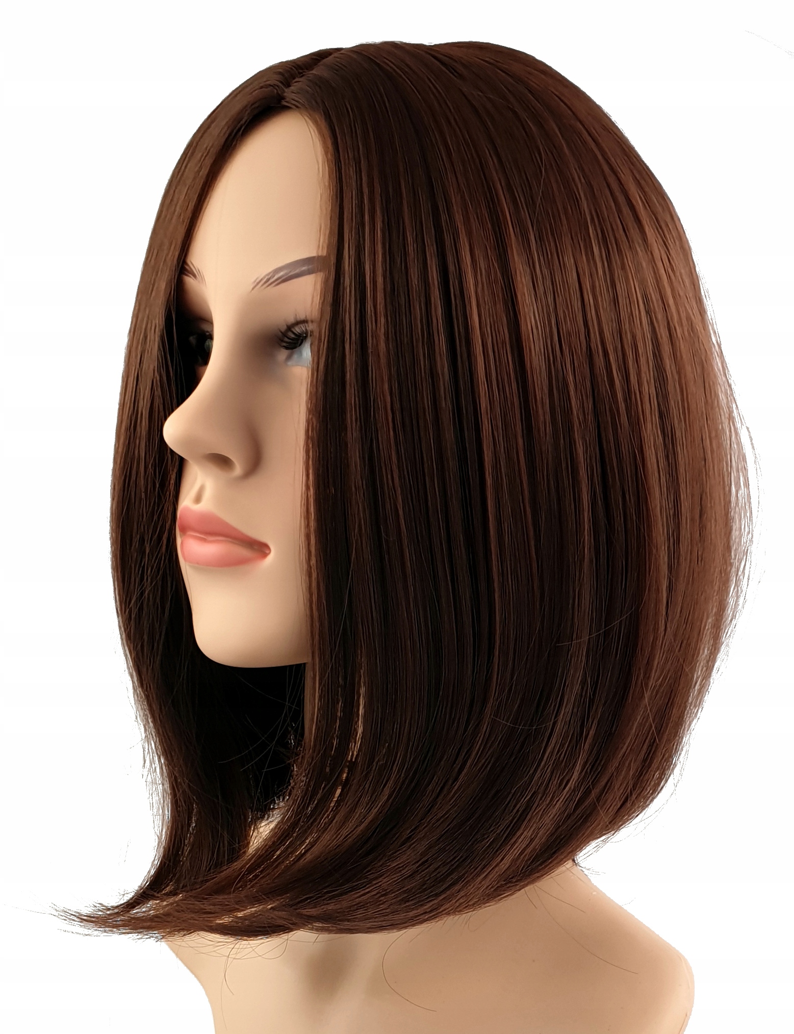 

Peruka Cosplay 40 CM Bob Prosta Ciemny Brąz+gratis