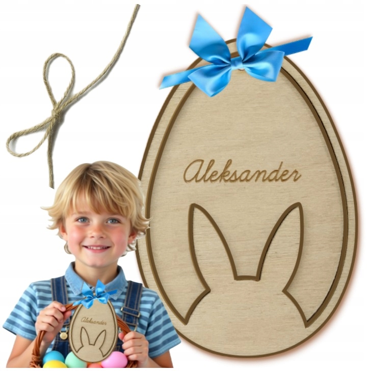 Vajíčko Velikonoční Přívěsek Se Jménem Dítěte, Zajíček, Gravír