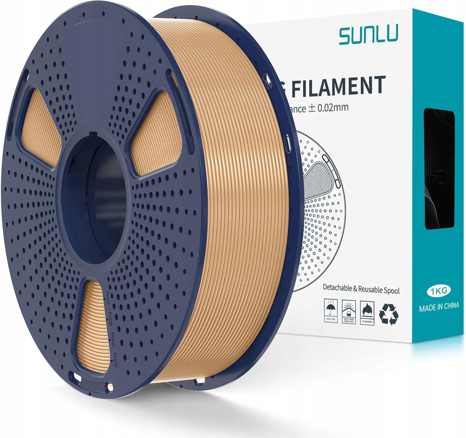 FILAMENT PLA+ 1,75mm SUNLU Burly wood drewno 1kg