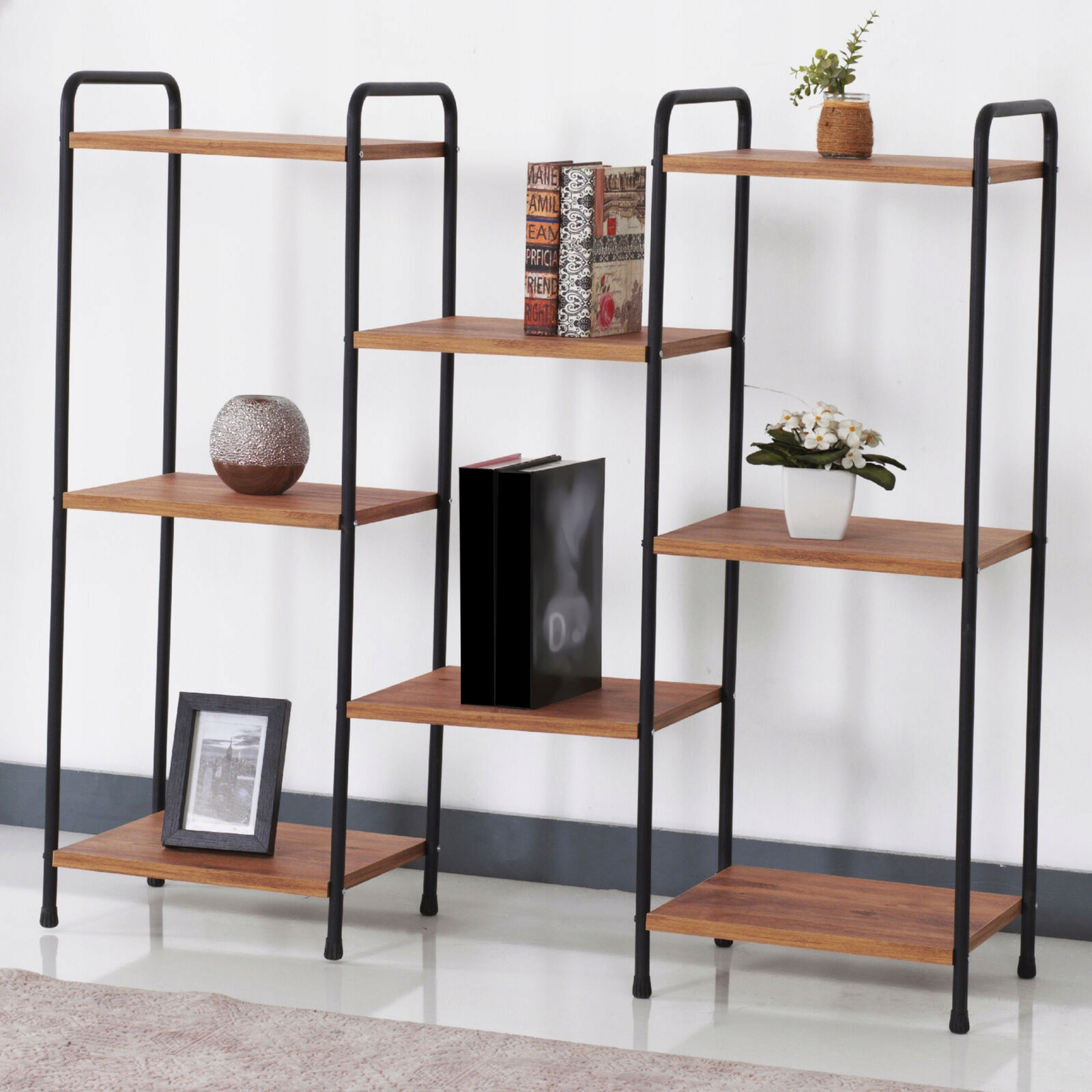 REGAŁ NA KSIĄŻKI LOFT INDUSTRIALNY 8x PÓŁKA Kod producenta P454