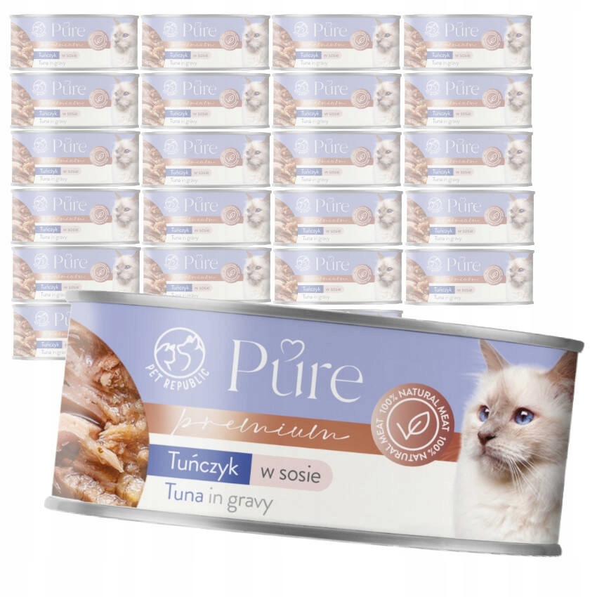 Pet Republic Pure Mokré Krmivo Pro Kočky s tuňákem v omáčce 24x80 g