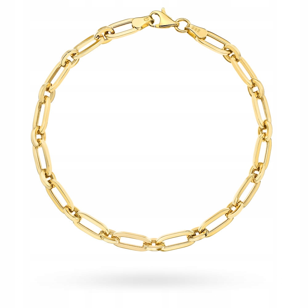 Zlatý náramek 585 s dlouhými články a kolečky, elegantní šperky pro ženy