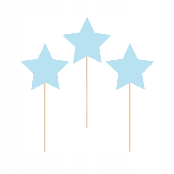 

Toppery na tort gwiazdki niebieskie 6szt