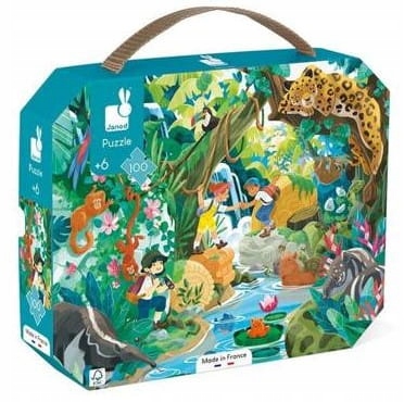 Puzzle w walizce Przygoda w kraju Inków 100, Janod